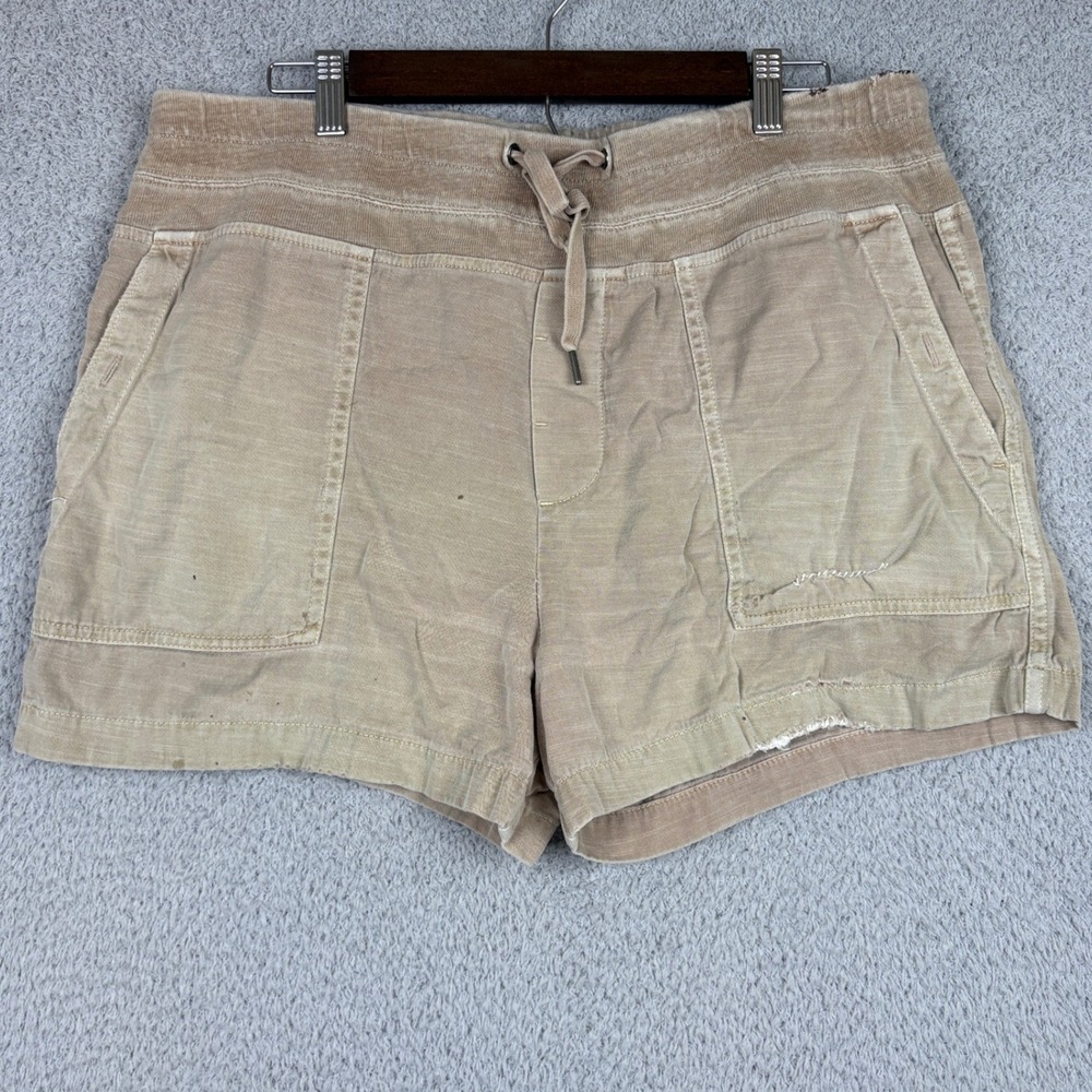 James Perse Shorts Mens 4 Beige Drawstring Elastic Waist Luxury Casual